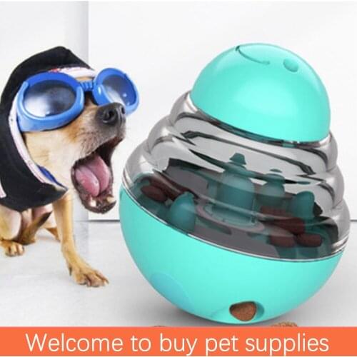 Pet dog toy leak food ball cat and dog toy automatically eat dog food bite toy leak food ball tumbler food drop ball