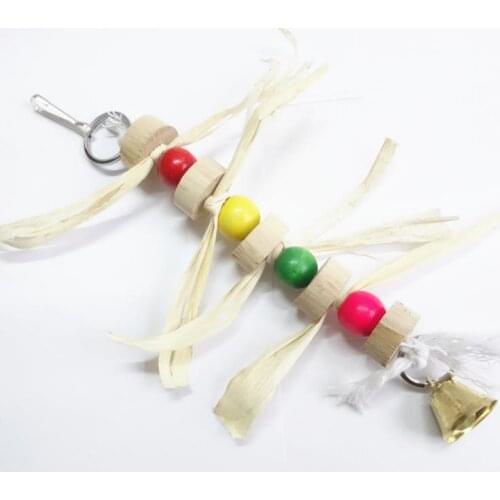 Natural Bird toy Swing Hanging Parakeet Chewing Toy Parrot Bird Bites Bird Cage Accessories D468
