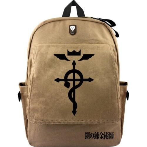 IVYYE Fullmetal Alchemist Fashion Canvas Backpacks Rucksacks Cartoon School Backpack Casual student travel Knapsack Unisex New