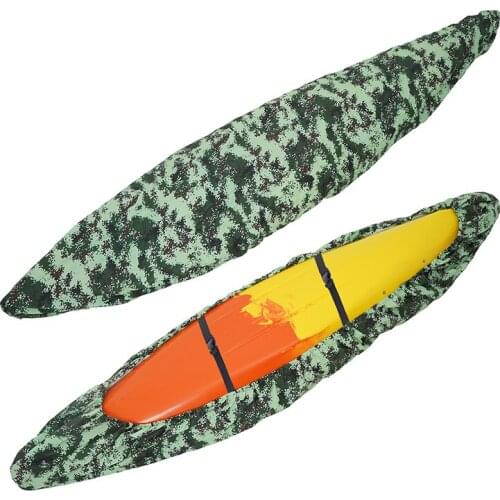 Camouflage Kayak Cover With Strap Waterproof Fade-resistant Universal Kayak Canoe Cover For Swimming Pool Boating