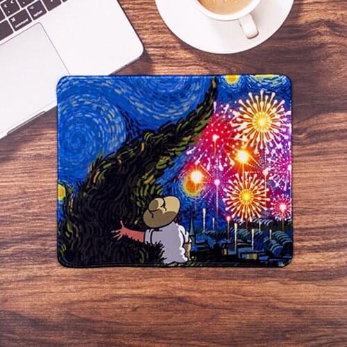 Van Gogh Desk Mats Pads Lovely Kawaii Cute Mouse Pad Waterproof Office Home Decoration Cup Mat Antislip Girls Boys Room