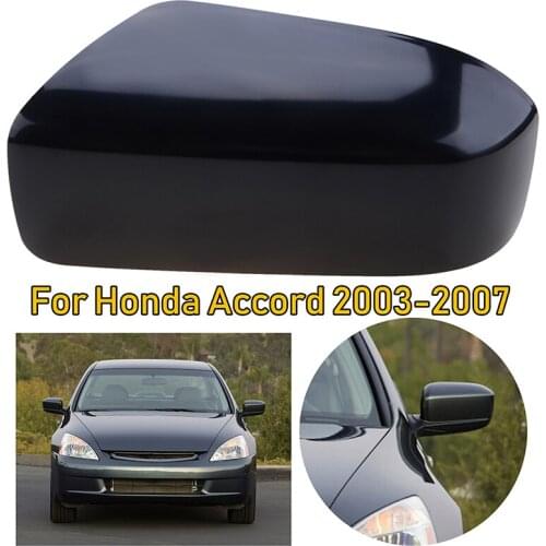 Side Wing Rearview Cover For Mirror Fit For Honda Accord 2003 2004 2005 2006 2007 ABS Black Car Exterior