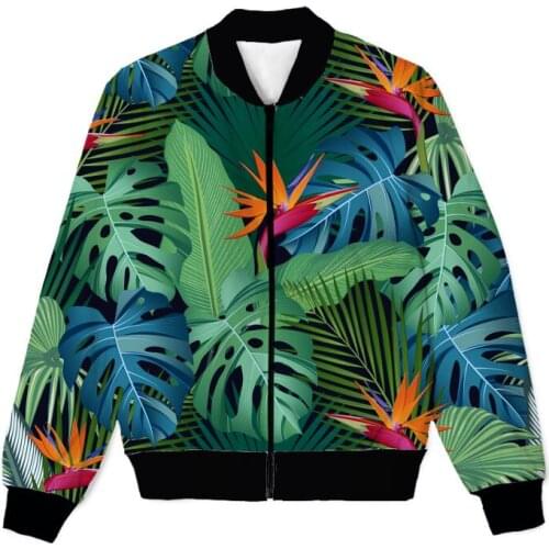 REAL American US SIZE Custom Tropics 3D Sublimation print Zipper Up Jacket plus size 4XL 5XL 6XL