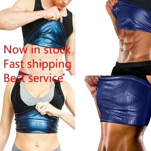 Hot Men Women Gym Neoprene Sauna Tank Vest Lovers Couple Clothes Tops Sauna Sweat Tanks Adult Body Shaper Slimming Tank Tees