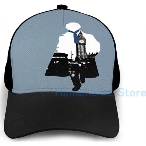 Fashion Sherlock(2) Basketball Cap men women Graphic print black Unisex adult hat