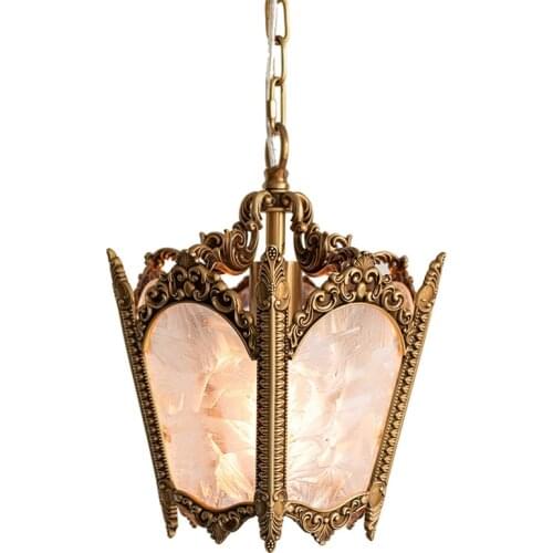Nordic Retro Antique Copper Ice Lantern Hotel Villa Bar Bedside Staircase Aisle Restaurant Pendant Lights