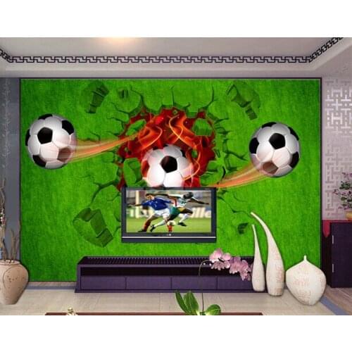 Custom papel DE parede infantil, 3 d football murals for the sitting room the bedroom TV setting wallpaper papel de parede