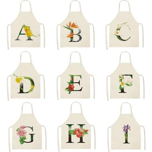 Creative letter pattern aprons for women Men kitchen apron customizable apron alpaca House cleaning For home and kitchen Apron