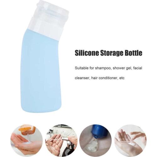 Portable Travel Bottle Leakproof Silicone Storage Bottle Refillable Toiletries Containers for Shampoo Shower Gel Facial Cleanser