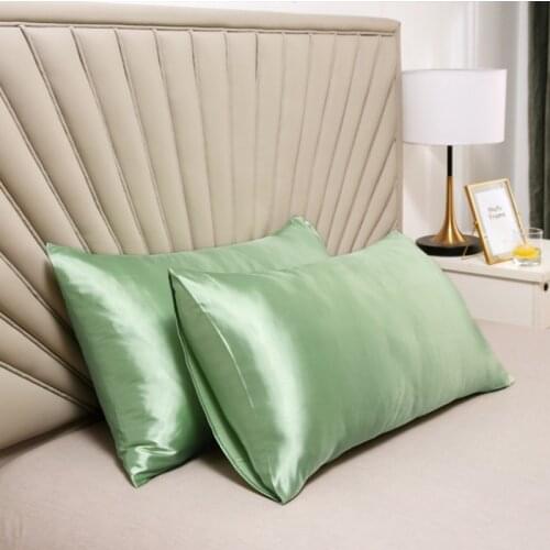 SISISILK 12 Colors Silky Satin Pillow Case For Hair and Skin Envelope Closure Pillow Cover Queen King Pillowcase