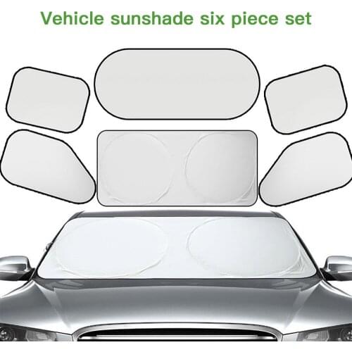 Sun Shield Curtain Car Sunshade Storage Cover Extra Large Foldable Truck Van Folding Silver Reflective Windshield Visor Block