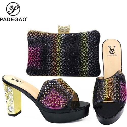 Ladies Dress Shoes Shoes for Wedding Women 2021 Fashion Women Shoes and Bag for Party Wedding Nigerian Women Shoes and Bag Set