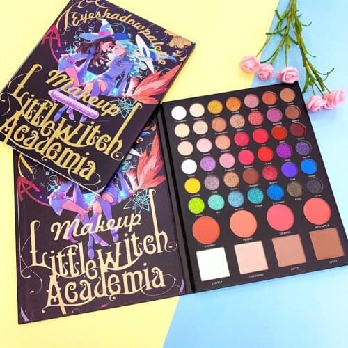 1 Pcs Eyeshadow Palette 42 Eyeshadows + 4 Blushes + 2 Highlights + 2 Trimming Makeup Multi-function Halloween Eye Makeup TSLM1