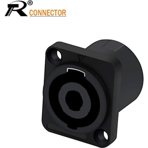 100pcs high quality 4 Pin Female Jack Compatible Audio Cable Connectors R Connector quality Black Powercon