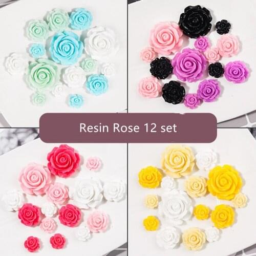 15Pcs/set Resin Charm Flower Home Decoration Scrapbooking Cute Craft DIY Embellishments Accessories Buttons