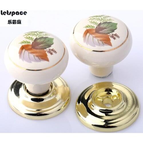 2pcs drawer cupboard Cartoon Knob White ceramic kitchen Dresser cabinet Pull Modern fashion pumpkin porcelain furniture Handle