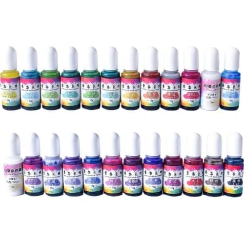 24 Colors Epoxy Pigment Liquid Colorant Dye Ink Diffusion Resin Crafts Accessory 587F