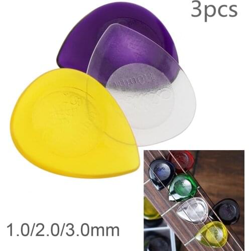 3pcs/lot Guitar Picks 1.0 / 2.0 / 3.0mm ABS Transparent Colorful Skidproof Water Droplets Shape for Guitar Ukulele