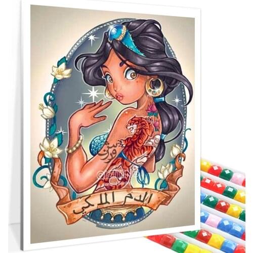 Diamond Painting Disney Cartoon Princess Series Full Square Round Diamond Embroidery Rhinestone Mosaic Handmade Decoration Gift