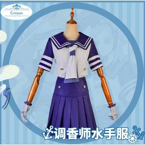 Anime! Identity V Vera Nair Oceangoing Voyage Day Sailor Suit Uniform Cosplay Costume Halloween Party Outfit For Women 2021 NEW