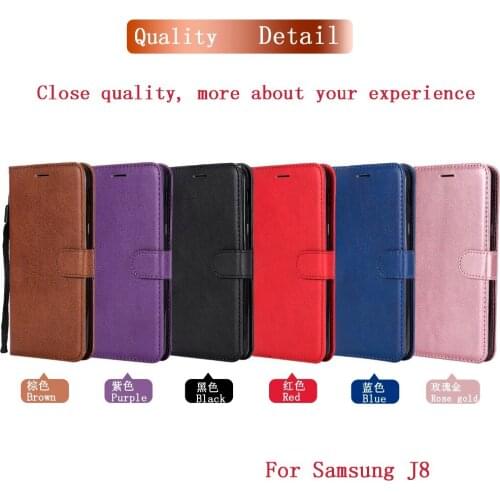 Business Wallet Retro Case For Samsung Galaxy J8 Case j8 Cases Cover Flip Phone Case For Samsung Galaxy J8