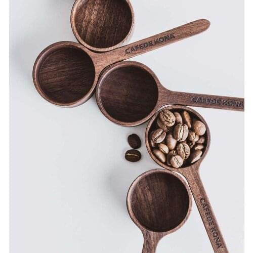 Walnut Measuring Spoon Scoop Coffee Beans Kitchen Measuring Tool Wooden Spoon