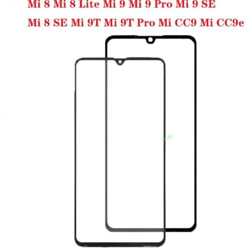 For Xiaomi Mi 8 Mi 8 Lite Mi 8 SE Mi 9 Mi 9 Pro Mi 9 SE Mi 9T Mi 9T Pro Mi CC9 Mobile phone cover board glass external screen