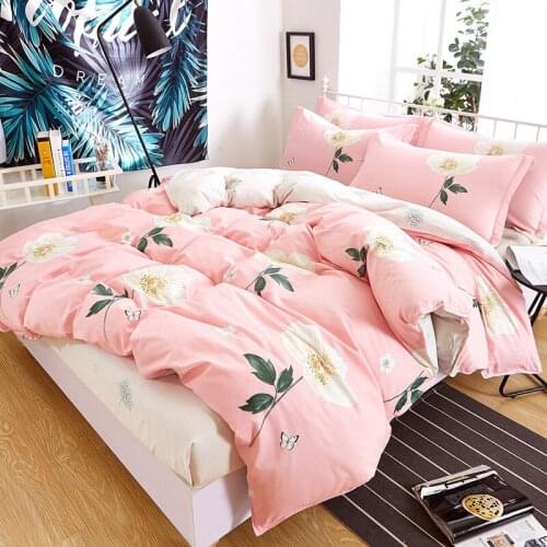 Home textile spring 2021 cotton four-piece cotton simple bedding quilt cover 4-piece set queen comforter sets