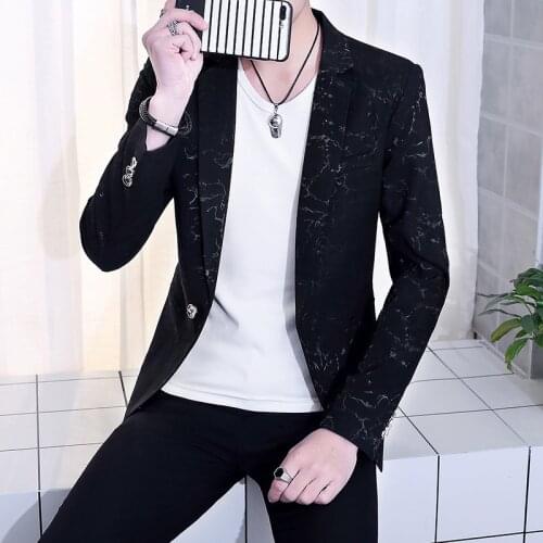 DYB&ZACQ Small suit male Korean edition 2021 new spring autumn handsome slim suit mens fashion clothes mens coat