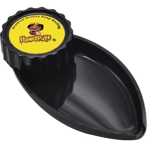 HONEYPUFF Premium Plastic Smoking Herb Grinder Tray 40MM Magnetizing Tobacco Grinders & Roll Combo All In One Smoke Pipes