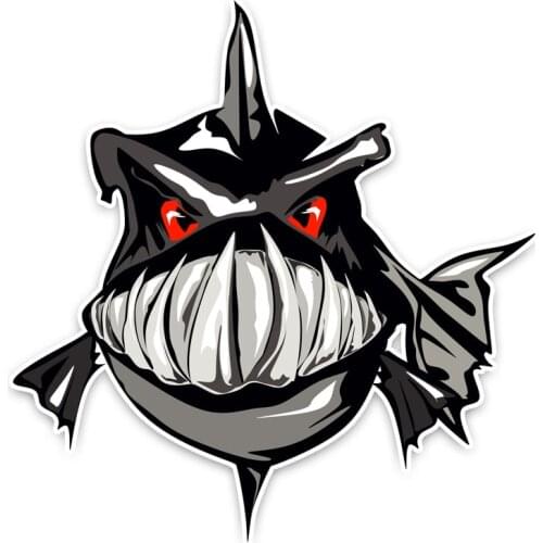 Creative Car Sticker Personality Animal Piranha Car Styling Decor Decal PVC Sunscreen Waterproof 13cm*14cm