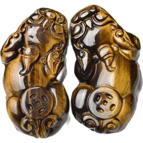 Natural Tiger Eye Stone Soldier Jade Pendant Lover Pendant