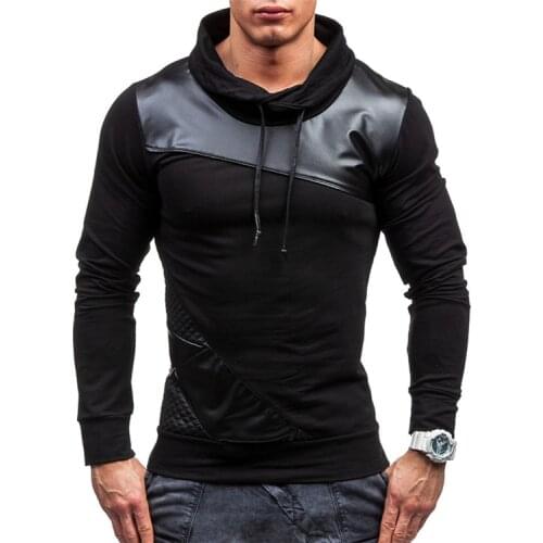 New Spring Men Fight Leather Sweatshirt Fashion Casual High Quality Ultra-Thin Teenager Hooded Jacket 3Color S-2XL Free Shipping