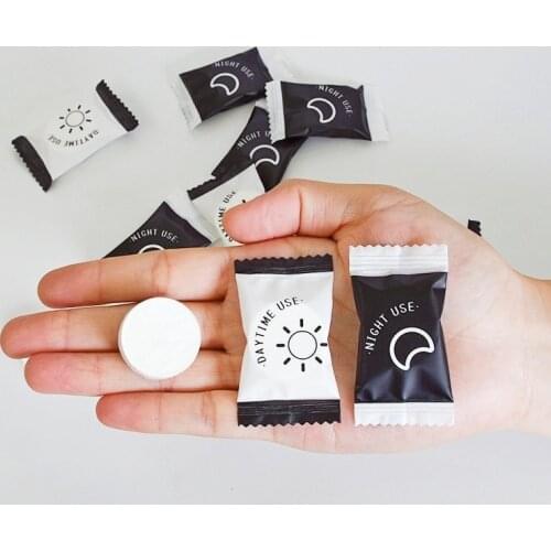Day and Night Compressed Towel Disposable Capsules Towel Magic Face Care Tablet Travel Cloth Wipes Paper Tissue