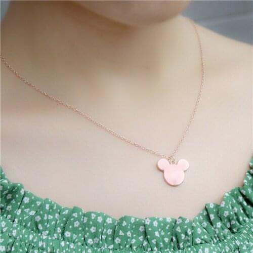 Popular fashion jewelry minimalist mouse pendant cute lovely elegant animal jewelry mothers day gift