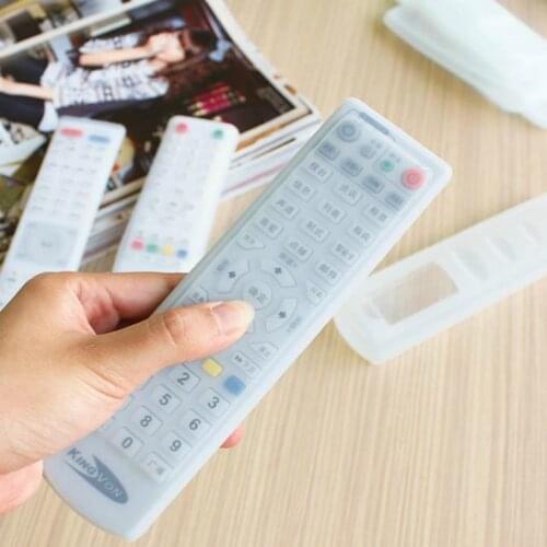 Transparent Silicone TV Remote Control Dust Cover Protective Waterproof Dust Holder Organizer Home Accessory