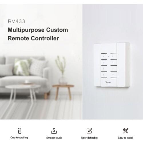 SONOFF RM433 8 buttons Remote Controller Stand Wall Magnetic Base Controller for RFR3 / 4CH PROR3 / D1 / SlampherR2 / T1 T2 T3