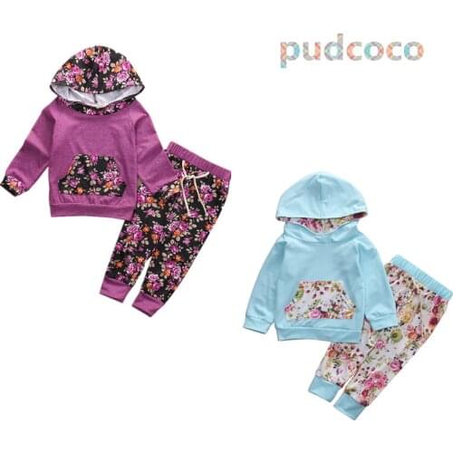 Toddler Infantil Kids Baby Girls Active Tracksuit Pullover Sweatshirt Hoodies+Pants 2PCS Outfits Set