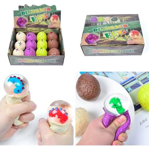 Surprise Dinosaur Eggs Anti Stress Grape Ball Squeeze Relief Vent Toy Kids Toy