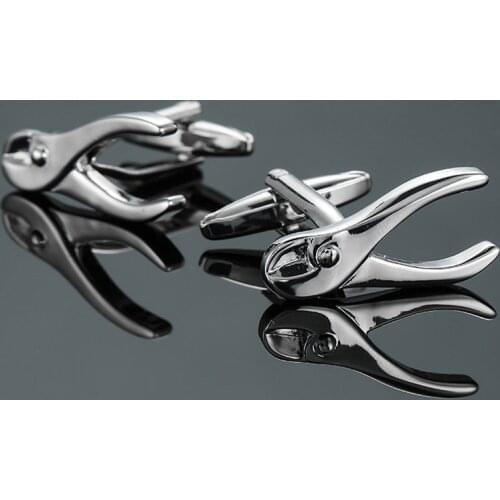 High quality mens shirt cufflink brand new fashion brand badge tool pliers cufflink lawyer business shirt suit pin