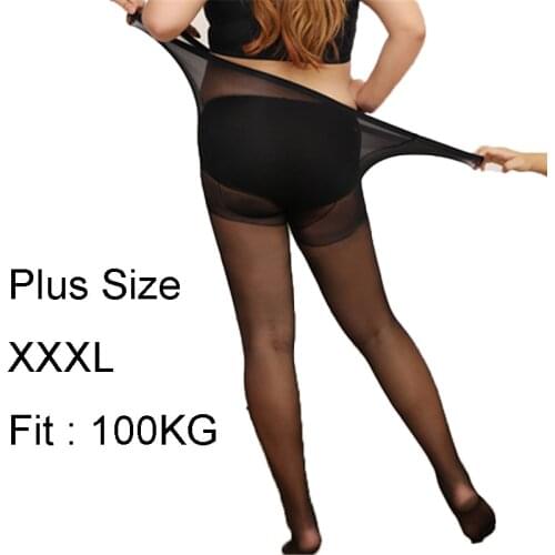 XXXL Plus Size Summer 3D Pantyhose Super Elastic Magical Pineapple Tights Tear Resistant Seamless Slim Stockings 100kg 81