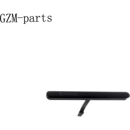 GZM-parts USB Charging Port Cover Flap Plug for Sony Xperia M5 Black/ White SIM Card Dust Plug Cover