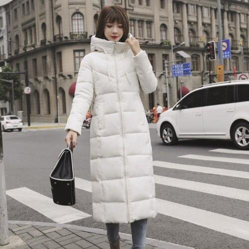 ISENMAL Winter Women Long Coat Slim Hooded Down Jacket Winter Warm Casual Ladys Parka 2021 New England Thicken Basic Coat