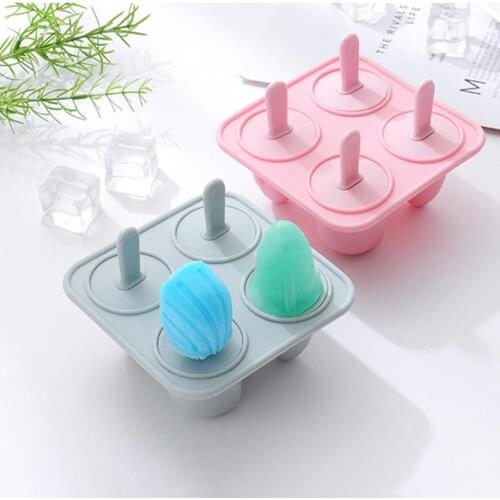1 Set Ice Cream Mold Non-stick Low Temperature Resistance Silicone Kitchen Silicone Ice Cream Mold for Kids