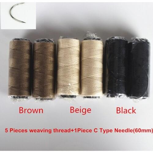 1pcs C needles plus 5 rolls cotton weaving threads