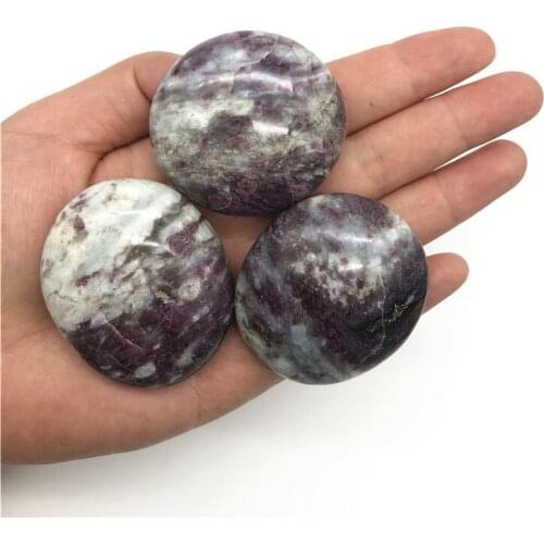 1pc Natural Crystal Stone Plum Blossom Tourmaline Palm Stone Polished Healing Stones Specimen Natural Quartz Crystals