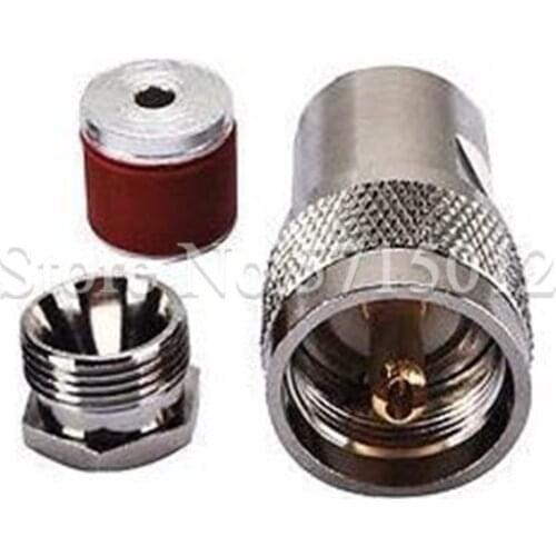 1Pcs UHF-J3 Vehicle-mounted UHF SL16 Male Head Assembling Plug RF Feeder Connector For Connect RG58 RG142 Cable