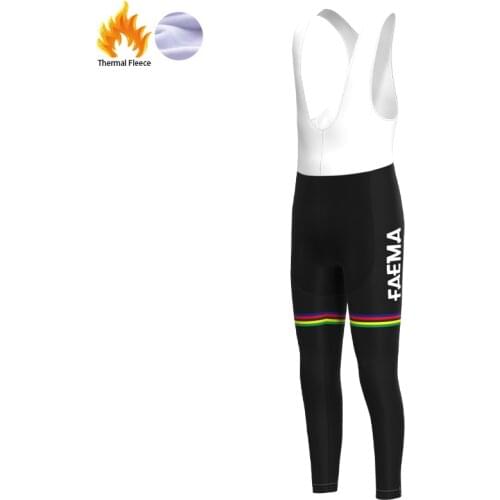 1969 Competition FAEMA Team Retro Man Fleece Cycling trousers Triathlon Winter Bike Skinsuit Pants Pantalón ciclismo mujer