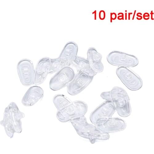 20PCS=10 Pairs Air Chamber Silicone Anti Slip Nose Pads Screw-in For Eyeglasses Eyewear Glasses Accessories