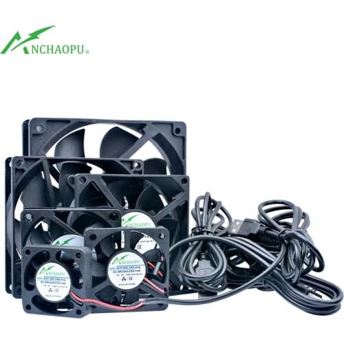 40mm 50mm 60mm 70mm 80mm 92mm 120mm DC5V USB Connector Quiet cooling fan for DIY cooling router game TV box power supply